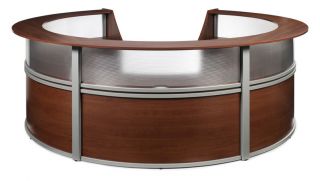 1pc Oval Round Modern Contemporary Office Reception Desk of Map R5