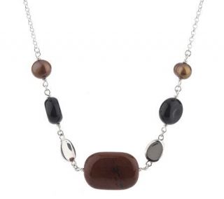 RLM Sterling Mahogany Jasper 47 Station Necklace —