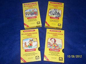 VHS CHILDRENS TAPES (LOT 3) A GOLDEN BOOK VIDEO  POKY LITTLE PUPPY