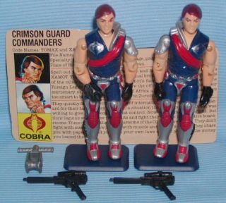 VTG HASBRO GI JOE 1985 COBRA CRIMSON GUARD COMMANDERS TOMAX XAMOT 100