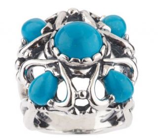 Carolyn Pollack Sterling Turquoise Elegance Ring —