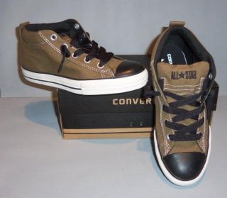 Converse Boys Youth Chuck Taylor Street Cab Mid Top Shoes Sizes New