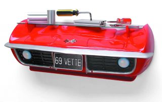 chevrolet 1969 corvette 3 d front wall shelf red rev