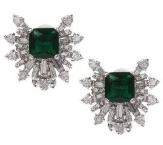 Jacqueline Kennedy Reproduction SimulatedEmeral Spray Earrings