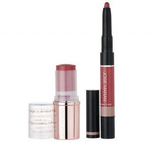 Josie Maran Rosey Argan Color Stick and Slimline Lipstick/Gloss