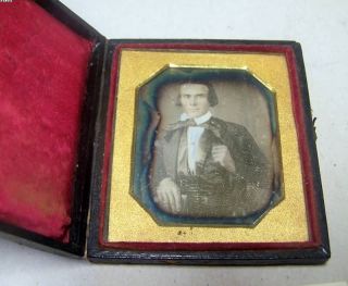 Antique Daguerrotype in Case Grandfather John Murray Sayre at Age 25