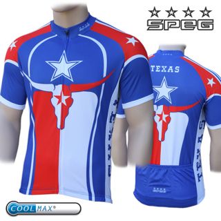 Speg Texas 100 Coolmax Cycle Cycling Jersey USA United States RRP $80