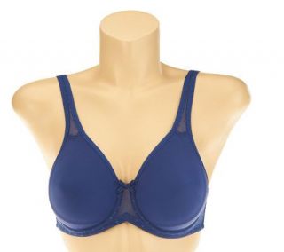 Barely Breezies Microfiber Bra with Swiss Dot Lace Detail   A225946