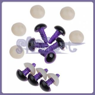 8PC 10mm Purple Plastic Safety Eyes for Plush Bear Toys