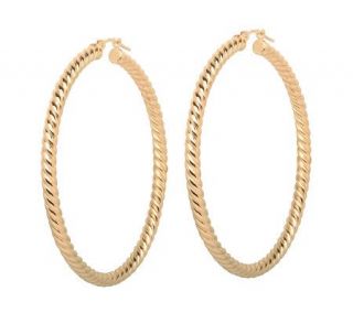 EternaGold 2 Twist Hoop Earrings, 14K Gold —