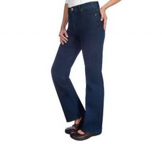 Denim & Co. How Fitting Petite Tummy Slimming Bootcut Jeans