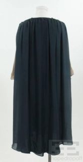 Costello Tagliapietra Grey Tan Ombre Silk Gathered Dress Size 4 New