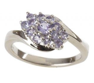 Sterling 0.50 ct tw Tanzanite Cluster Ring —