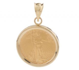 10oz Framed Liberty Coin Pendant 14K/22K Gold —