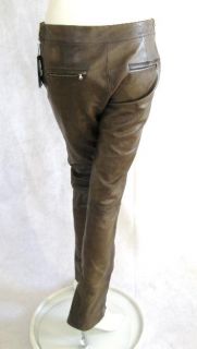 Costume National Womens Brown Leather Pants $2160 New