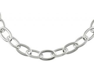 UltraFine Silver 20 Large Oval Link Necklace,29.2g   J305649