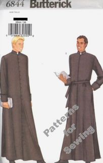 Pattern Men Priest Monk Robe Vestments Costume Sz 44 48