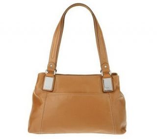Tignanello Glove Leather Zip Top Shopper with Card Wallet —