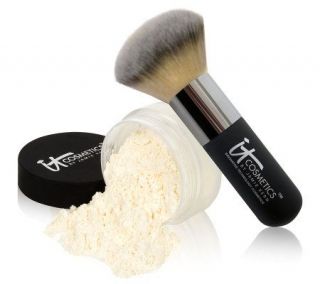 It Cosmetics Bye Bye Pores HD Finishing Powder w/Hydro Collagen& Brush 