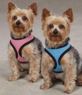 Soft Mesh Dog Harness Comfort Vest Pastel Pink Blue