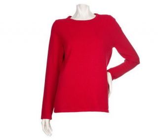 Denim & Co. Essentials Long Sleeve Crew Neck Sweater —