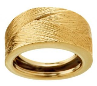 EternaGold Bold Diamond Cut Leaf Pattern Ring 14K Gold —