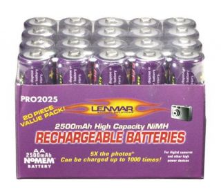 Lenmar PR2025 AA NiMH Rechargeable Batteries Bulk Pack —