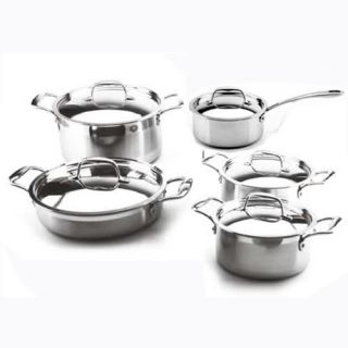Leisure Man 10 Pcs 3 Ply Clad Stainless Steel Cookware