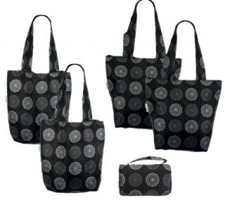 Sachi Set of 4 Market Totes w/Carrying Case —