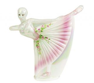 Fenton Art Glass Iridescent Floral Ballerina —
