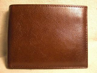 Countess Mara Mens Brown Genuine Leather Bifold Wallet