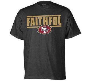 NFL San Francisco 49ers Faithful Short Sleeve Black T Shirt — 