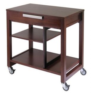 Mobile Roll Compact Office Antique Solid Wood Computer Writing Desk