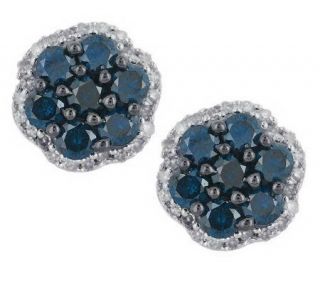 AffinityDiamond 1.00 ct tw Cluster Stud Earrings, Sterling —