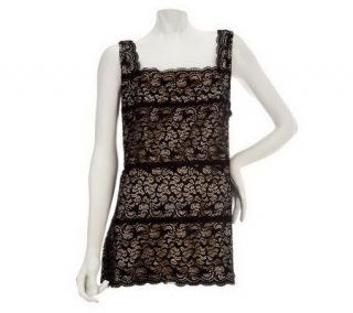 Women with Control Foundations Square Neck Lace Cami —