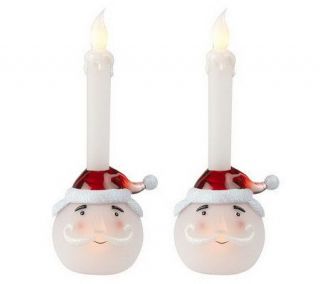 BethlehemLights BatteryOperated Set of 2 Holiday Candles with Timer 