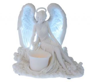 Mark Klaus Handsculpted Lighted Angel Votive Holder —
