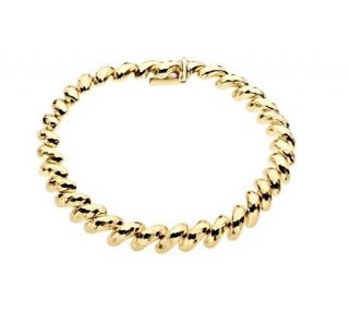 EternaGold 7 Diamond Cut San Marco Bracelet, 14K Gold, 8.9g