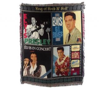 Elvis Presley Record Cover 50 x 60 Woven Throw —