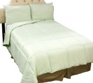 HomeReflections Woven Stripe Down Alt. KG Comforter & Pillow Set