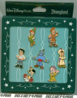 Disney Pin Toddler Boys Complete 7 Pin Boxed Set