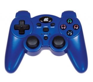 dreamGEAR Radium Controller with Rumble   Blue  PS3 —
