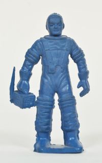 Vintage 1950s Marx Tom Corbett Spaceman Playset Figure Blue Astronaut