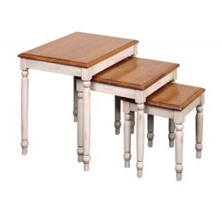 Country Cottage Solid Wood Nesting Table Set byOffice Star —