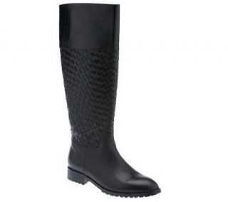 Sondra Roberts Quilted Leather Riding Boots —