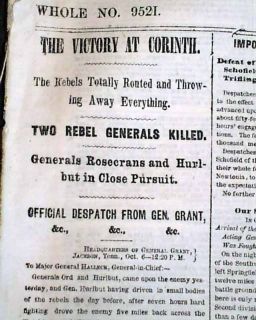 CORINTH MS Mississippi & Emanciaption Proclamation 1862 Civil War Old