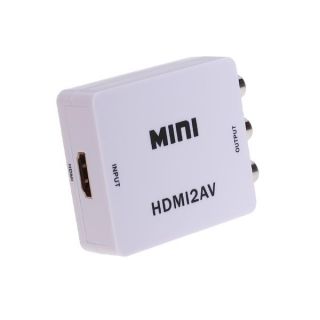 Mini HDMI to Composite RCA CVBS Video + Audio Converter For TV PS3 VHS