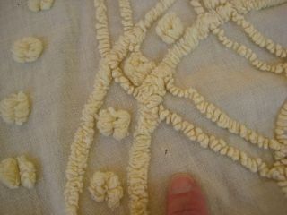 Vintage 1 4 Chenille Yellow Bedspread Crafts