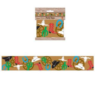 western icons cowboy party theme tape decoration non adhesive themed