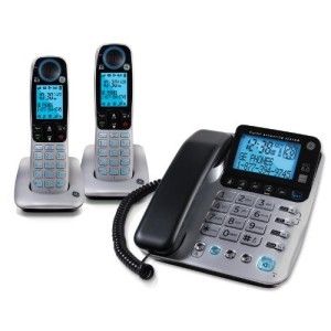 GE DECT 6 0 Corded Phone with 2 Cordless Handsets 30524EE3 Broken for